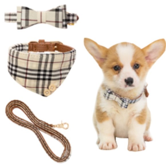 burberry bow tie dog collar